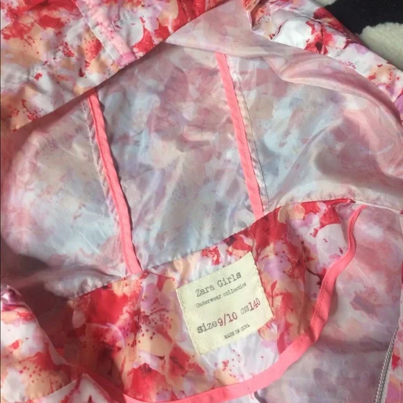 Zara Girls Floral Windbreaker